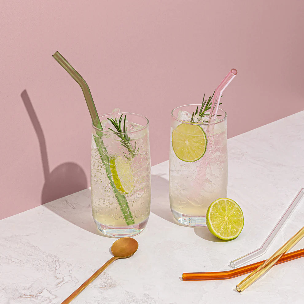 Sucker | Reuseable Glass Drinking Straws - Multi Colour | Shut the Front Door