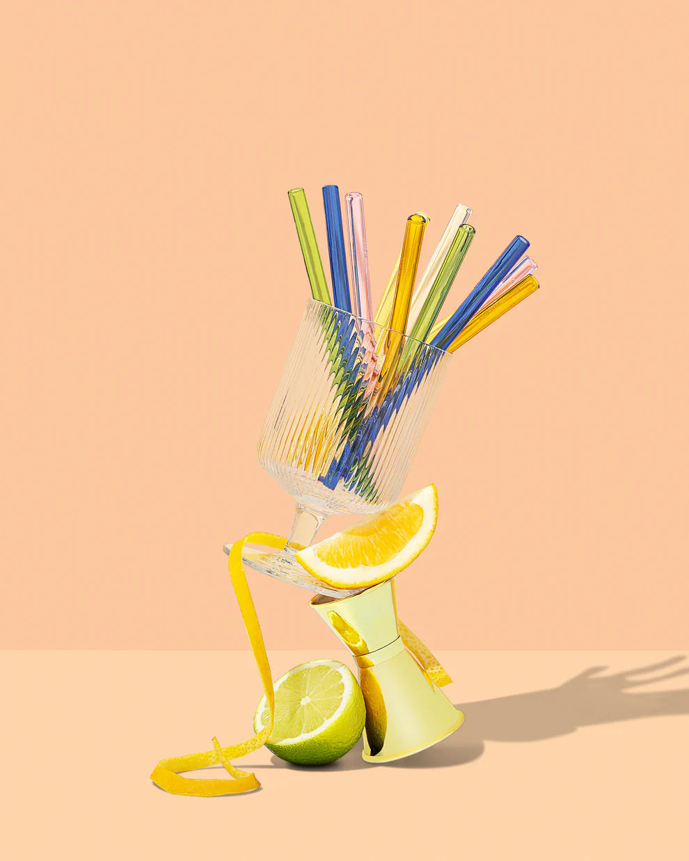 Sucker | Reuseable Glass Cocktail Straws - Multi Colour | Shut the Front Door