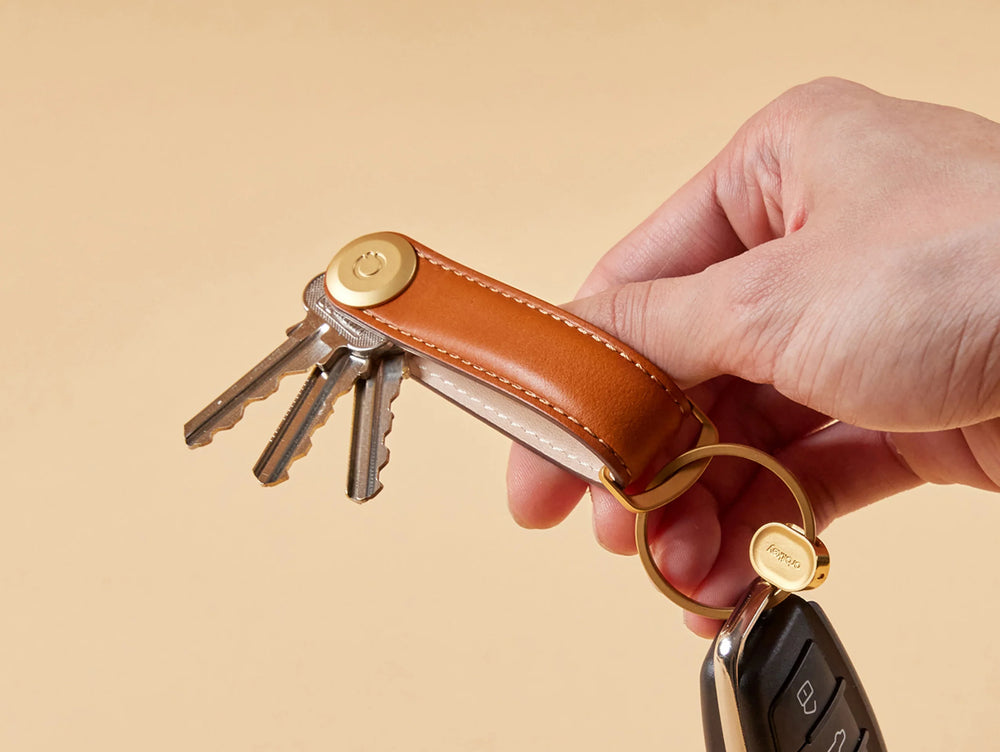 Orbitkey | Leather Key Organiser & Ring V2 - Espresso | Shut the Front Door