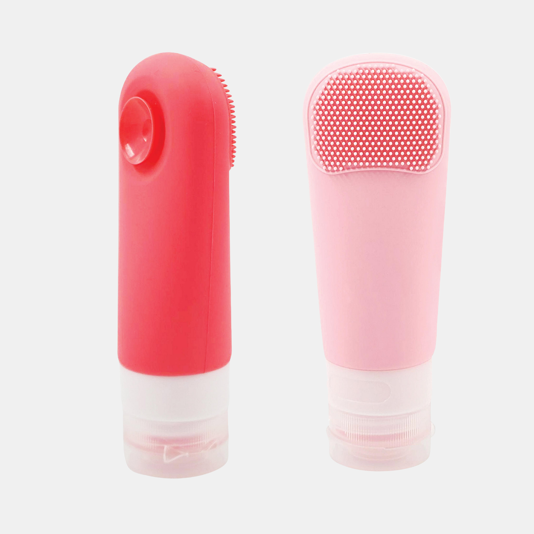 IS Gifts | Travel Bottle Set of 4 - Red/Pink | Shut the Front Door
