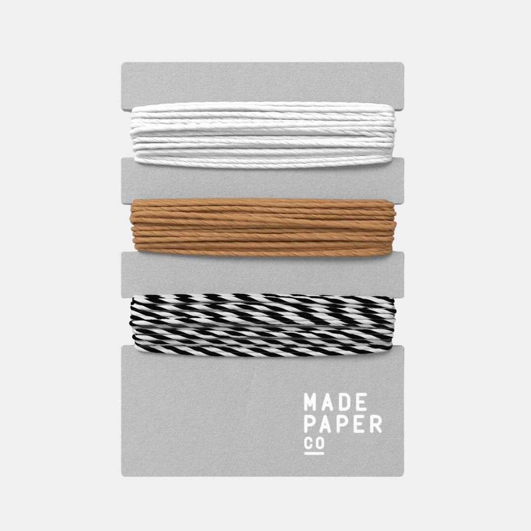 Twine - White/Kraft/Black White - 3pk