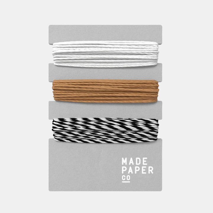 Twine - White/Kraft/Black White - 3pk