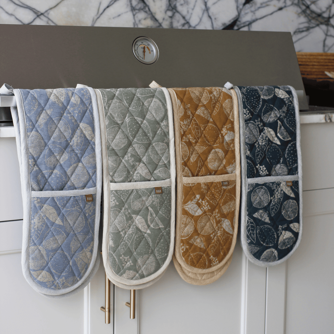 Raine & Humble | Lemon Marmalade Double Oven Glove - Dark Slate | Shut the Front Door