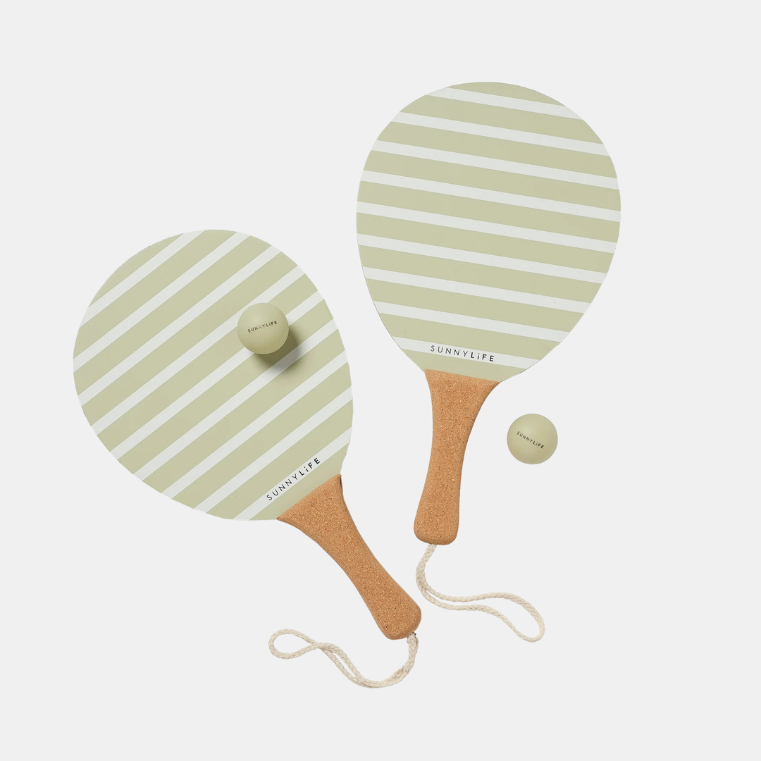 Sunnylife | Vintage Beach Paddles - La Palma Sage Stripe | Shut the Front Door