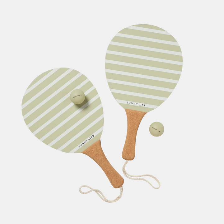 Sunnylife | Vintage Beach Paddles - La Palma Sage Stripe | Shut the Front Door