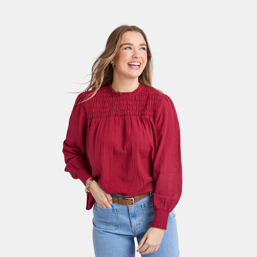Whitney Top - Rhubarb Red