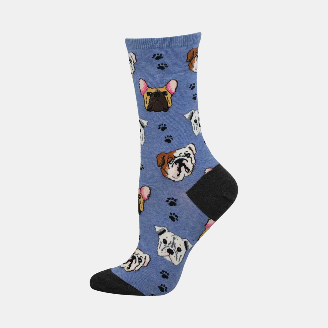 Socksmith | Women's Bully Mugs Socks - Blue Heather | Shut the Front Door