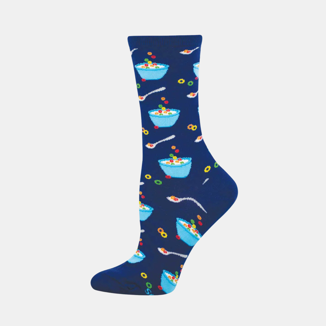 Socksmith | Women's Fruity Cereal Socks - Navy | Shut the Front Door