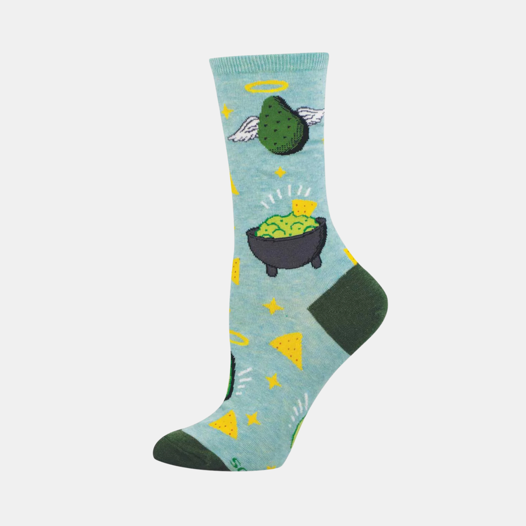 Socksmith | Women's Holy Guacamole Socks - Blue Heather | Shut the Front Door