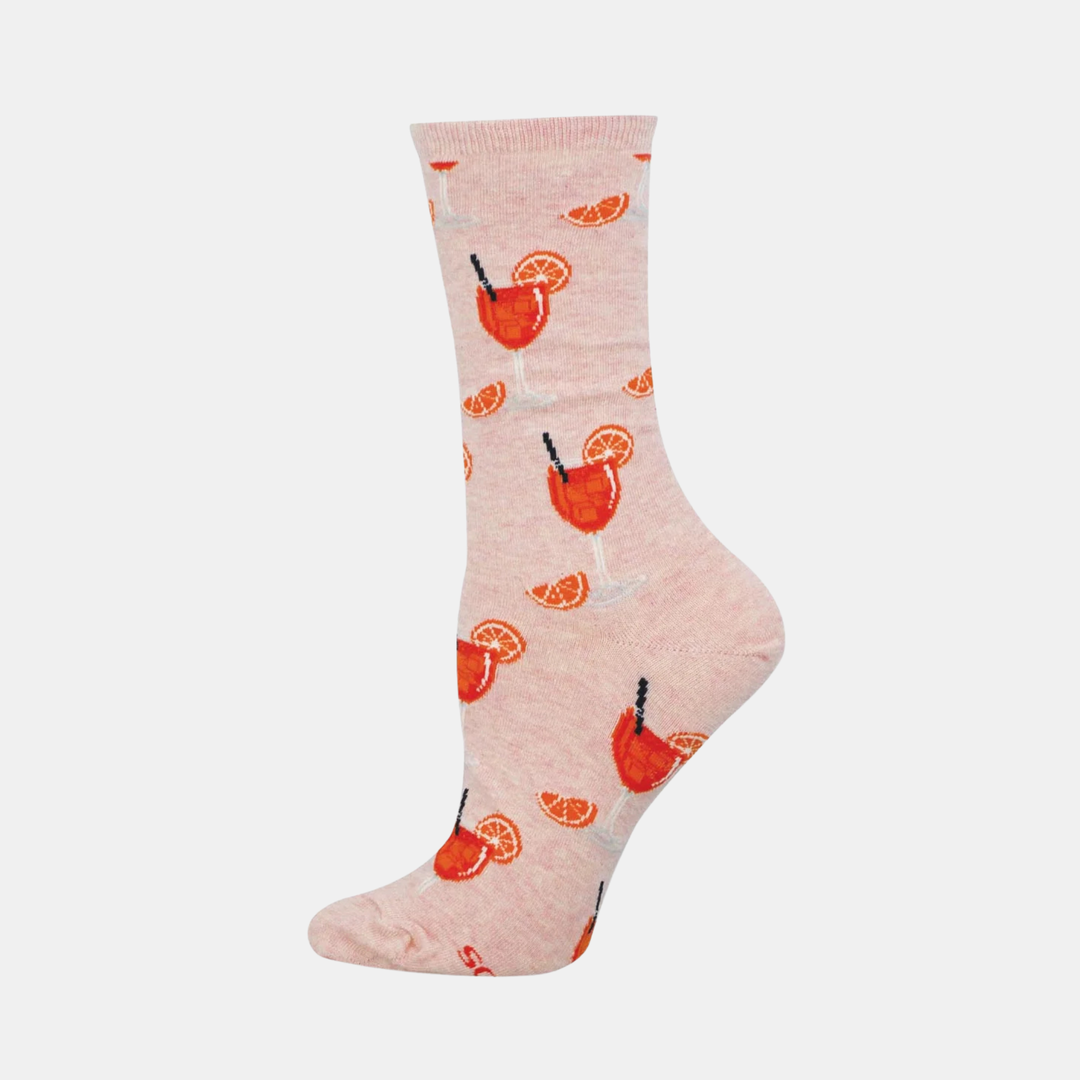 Women's Italian Spritz Socks - Pink Heather