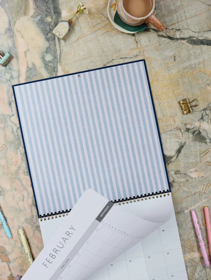 Write to Me Stationery | 2026 Linen Planner & Calendar - Navy | Shut the Front Door