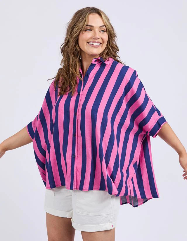 Palermo Stripe Shirt - Blue/Pink
