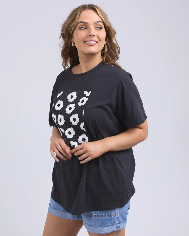 Elm Knitwear | Azalea Tee - Navy | Shut the Front Door