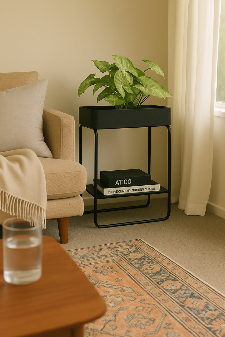Garcia | Metal Planter Square - Black | Shut the Front Door