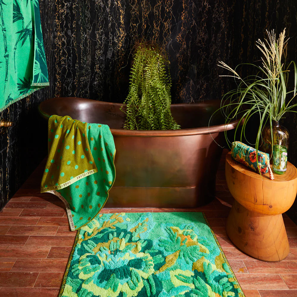 SAGE & CLARE | Eliza Bath Mat - Spring Green | Shut the Front Door