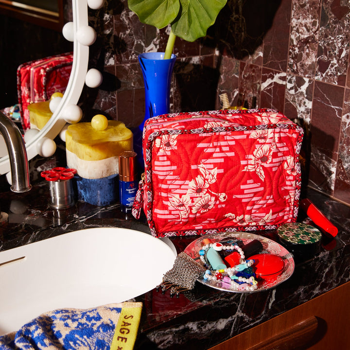 Marta Vanity Bag - Vermillion