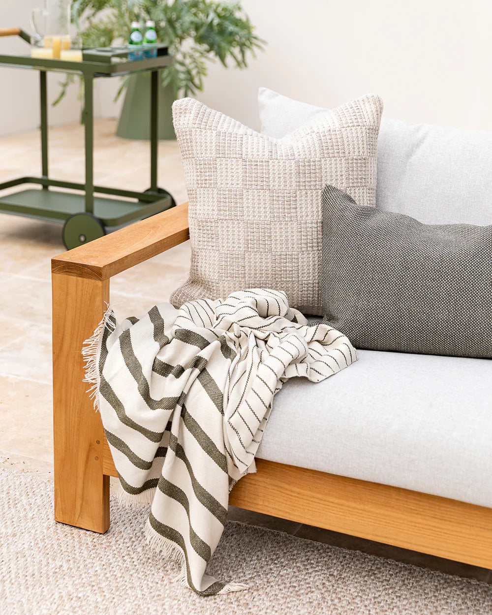 Baya | Banksia Throw - Avocado | Shut the Front Door