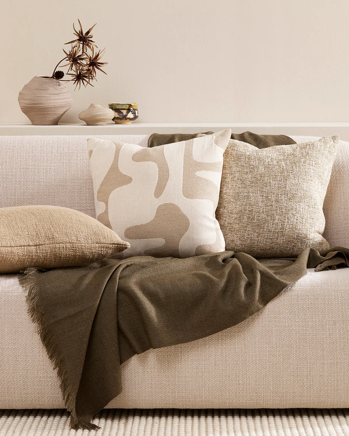 Baya | Bennett Cushion 50x50cm - Almond | Shut the Front Door