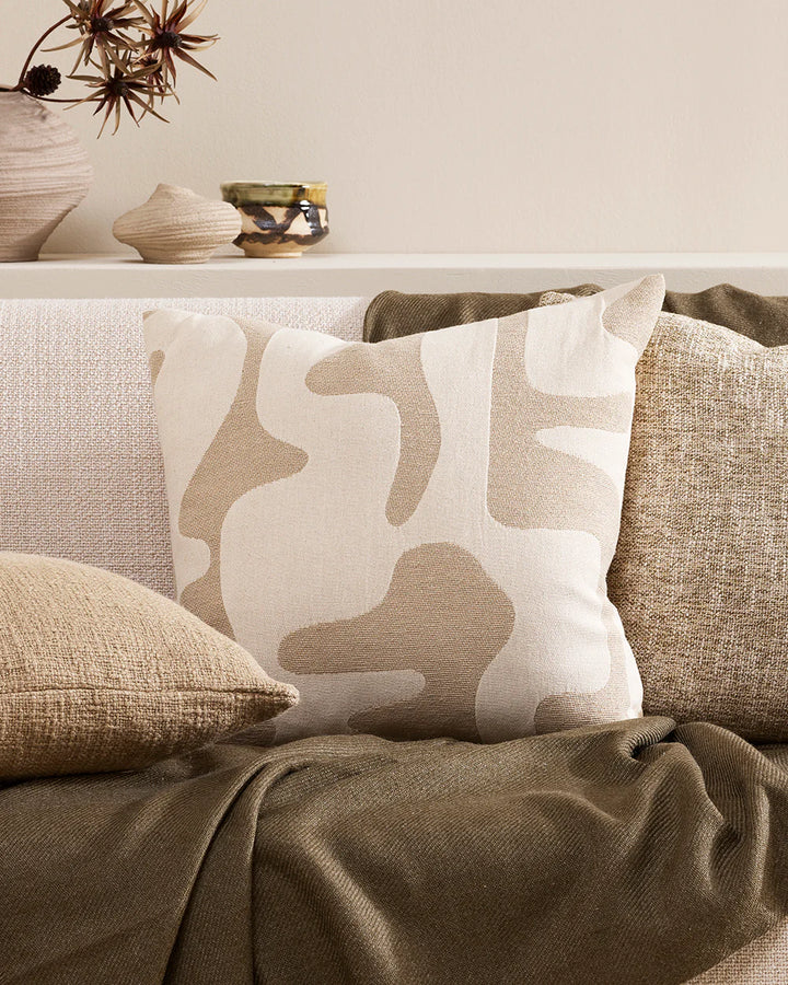 Baya | Bennett Cushion 50x50cm - Almond | Shut the Front Door