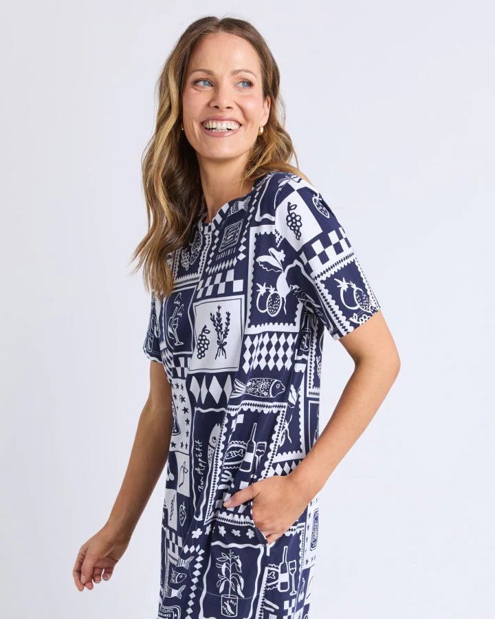 Chin Chin Dress - Navy