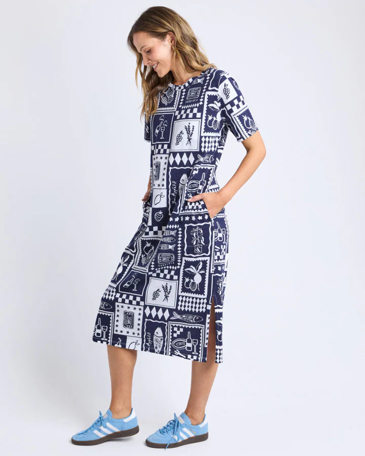 Chin Chin Dress - Navy