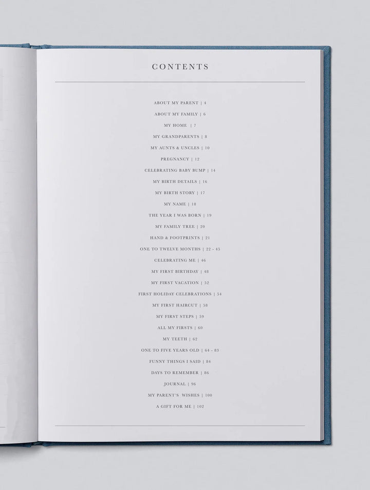 Baby Journal - Birth to Five Years Blue