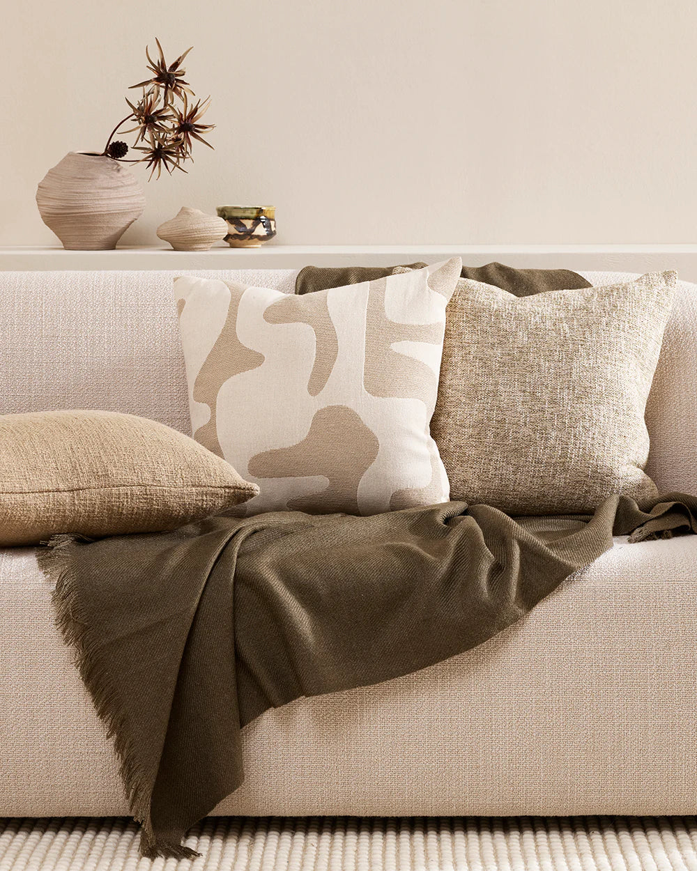 Baya | Cumbria Cushion 50x50cm - Oat | Shut the Front Door
