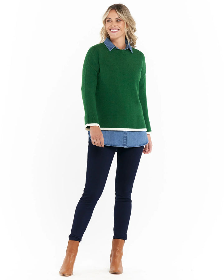 Betty Basics | Isobel Knit Jumper - Clover Green | Shut the Front Door