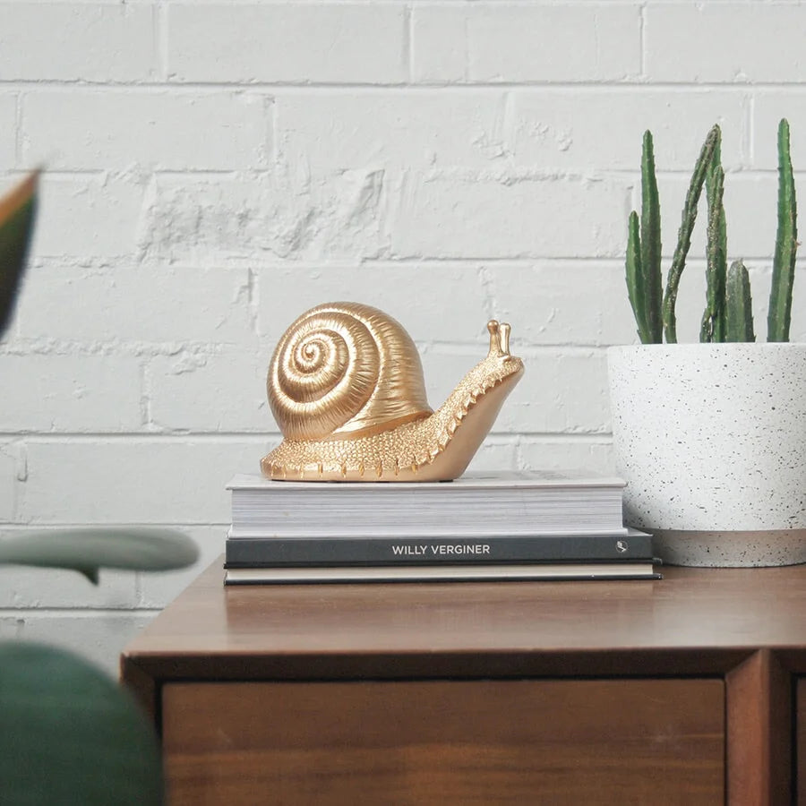 White Moose | Table Snail - Gold | Shut the Front Door