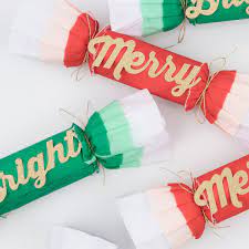 Meri Meri | Merry & Bright Christmas Crepe Crackers | Shut the Front Door