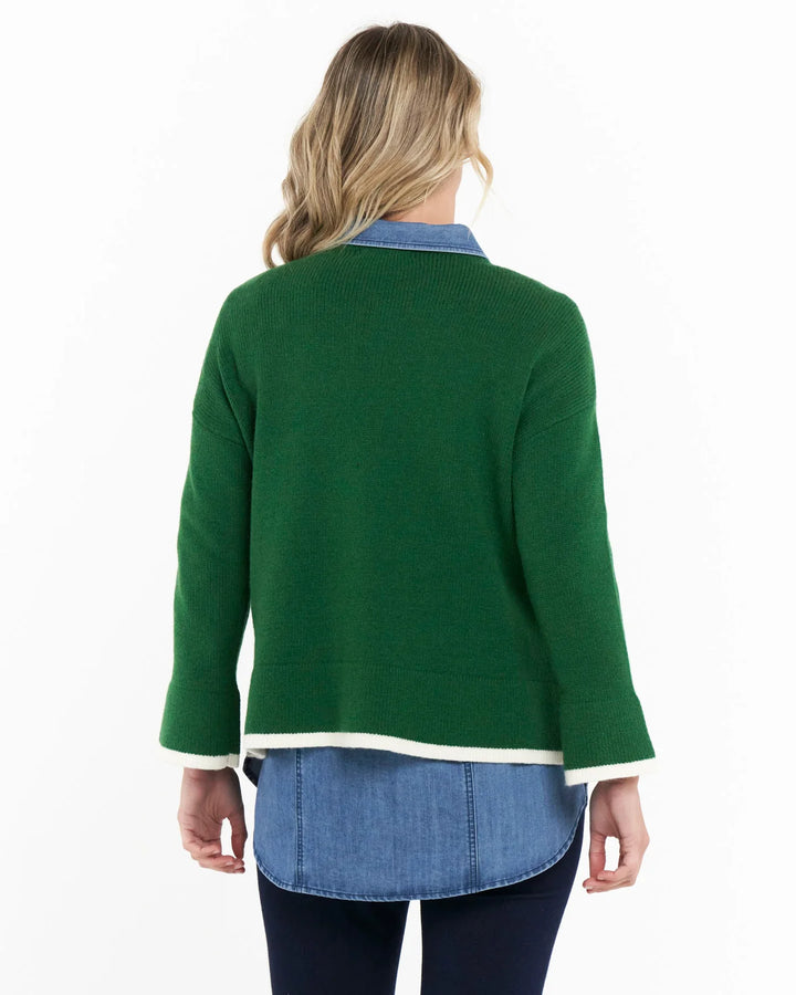 Betty Basics | Isobel Knit Jumper - Clover Green | Shut the Front Door