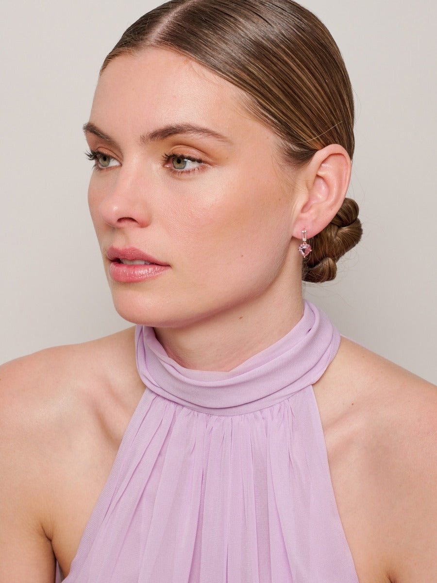 Tiger Tree | Earring Crystal Amora Heart -Mauve | Shut the Front Door