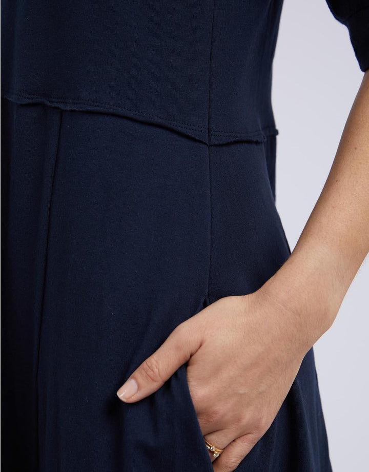 York Midi Dress Navy Shut the Front Door