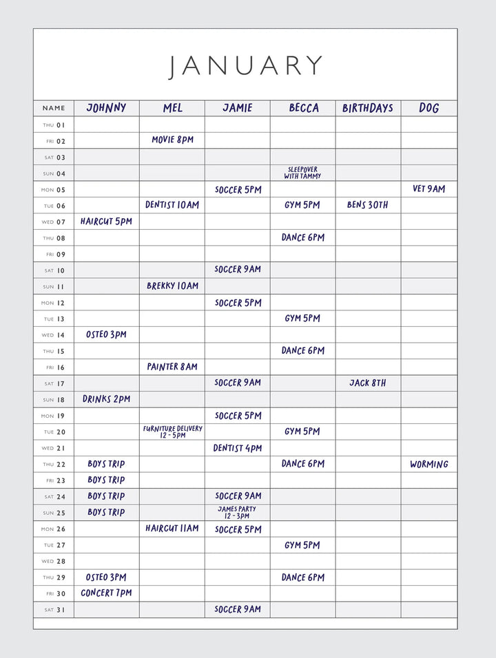 Write to Me Stationery | 2026 Family Chaos Planner | Shut the Front Door