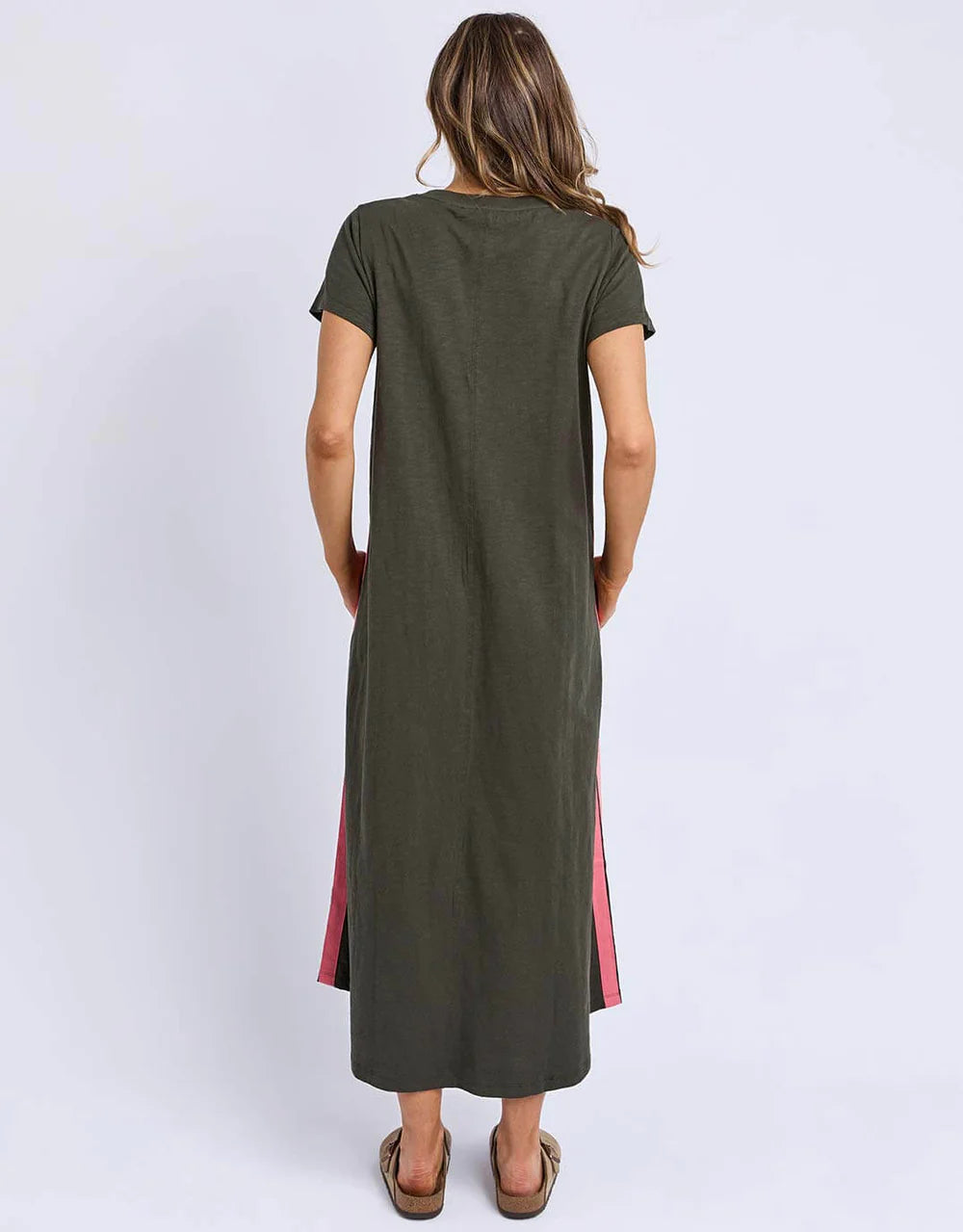 Recovery Dress - Dark Khaki/Coral