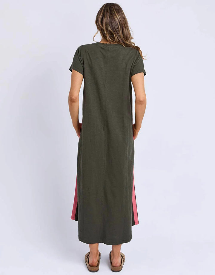 Recovery Dress - Dark Khaki/Coral