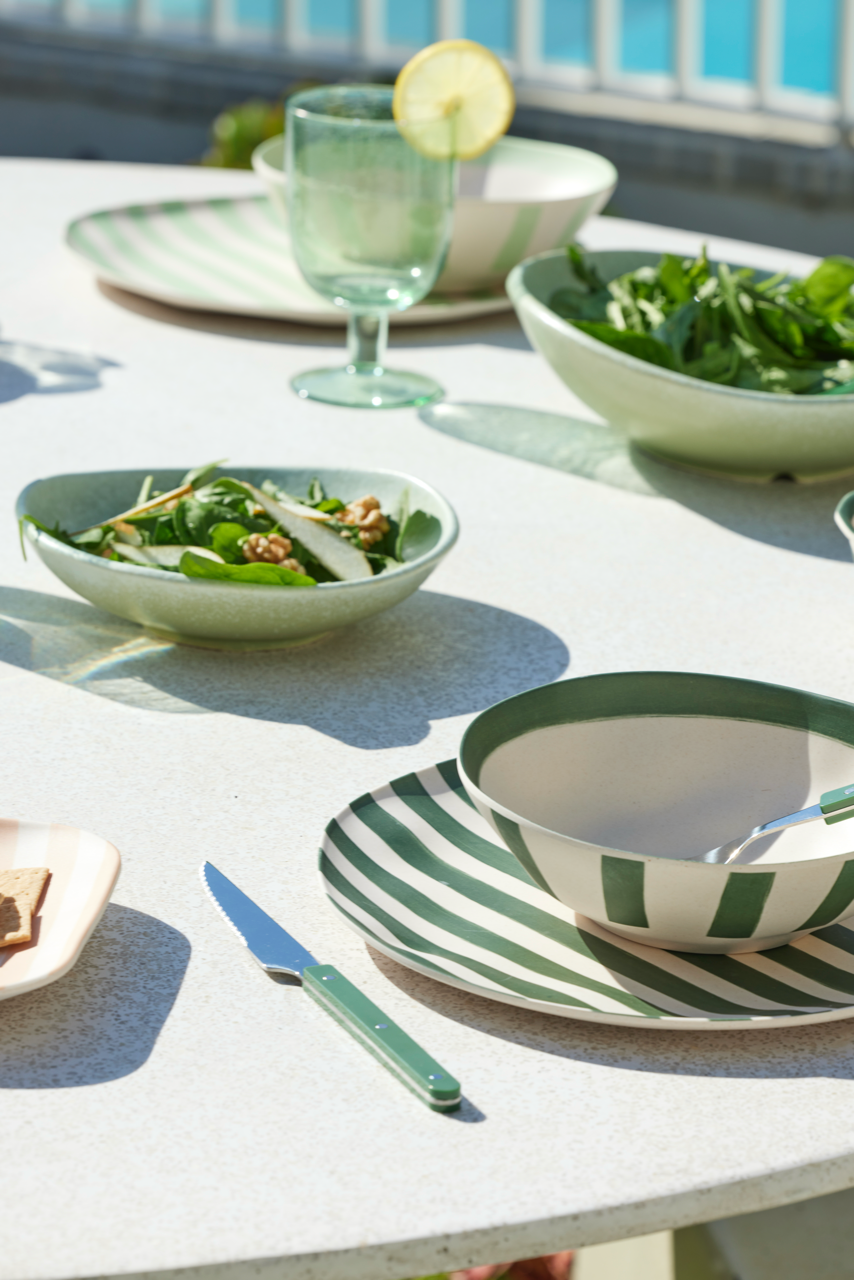 Davis & Waddell | Greta Porcelain Raised Serving Plate - Mint | Shut the Front Door