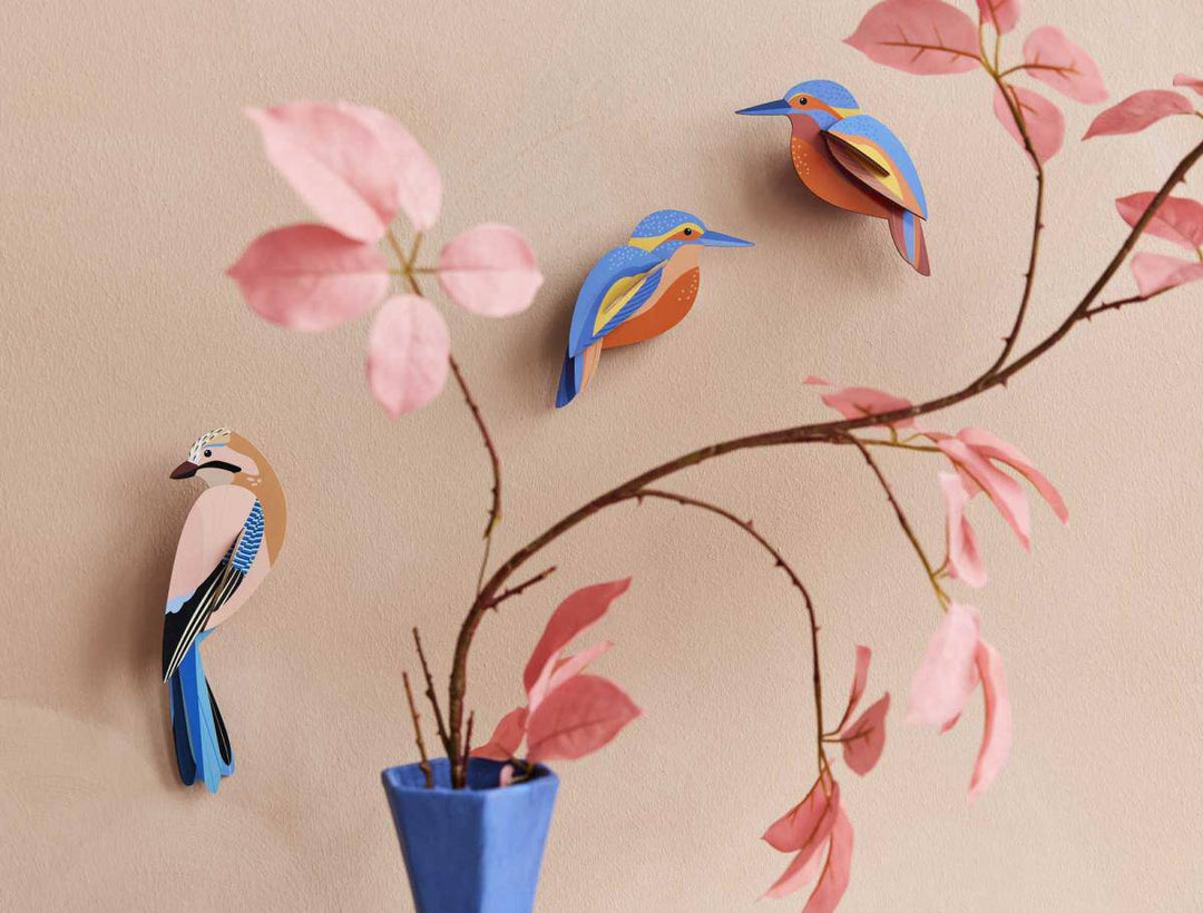 Wall Art Garden Birds (B6) - Kingfishers