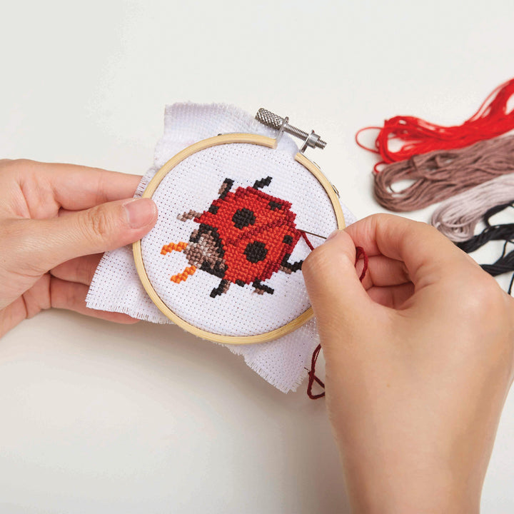 Mini Cross Stitch Kit - Ladybug