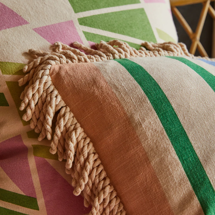 SAGE & CLARE | Tishy Fringe Cushion Cantaloupe | Shut the Front Door