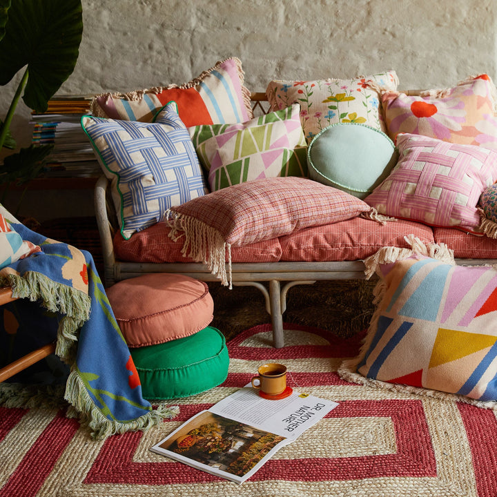SAGE & CLARE | Tishy Fringe Cushion Dahlia | Shut the Front Door