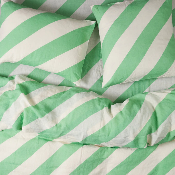 SAGE & CLARE | Palo Alto Linen Quilt Cover Queen - Edamame | Shut the Front Door