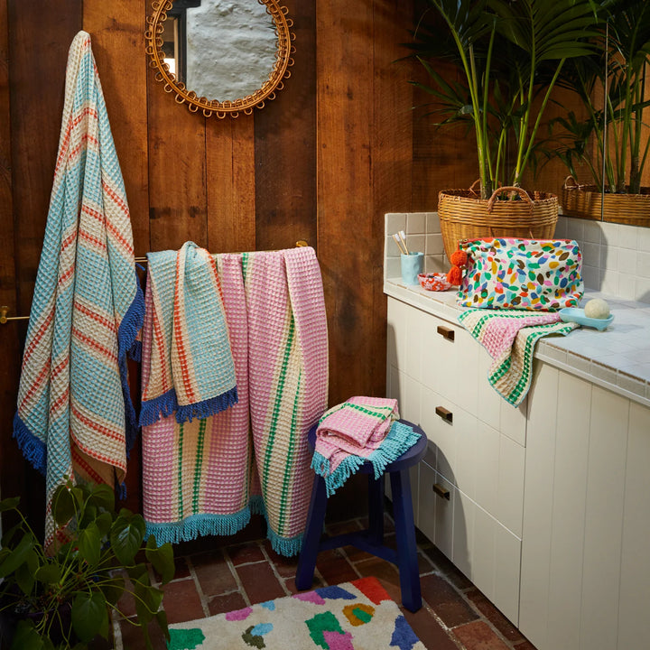 SAGE & CLARE | Tishy Waffle Bath Sheet Hydrangea | Shut the Front Door