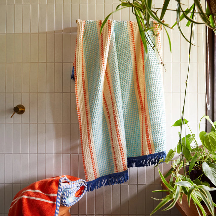 SAGE & CLARE | Tishy Waffle Bath Sheet Hydrangea | Shut the Front Door