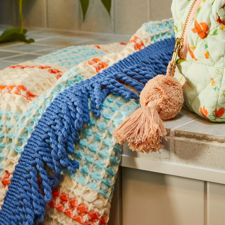SAGE & CLARE | Tishy Waffle Bath Sheet Hydrangea | Shut the Front Door