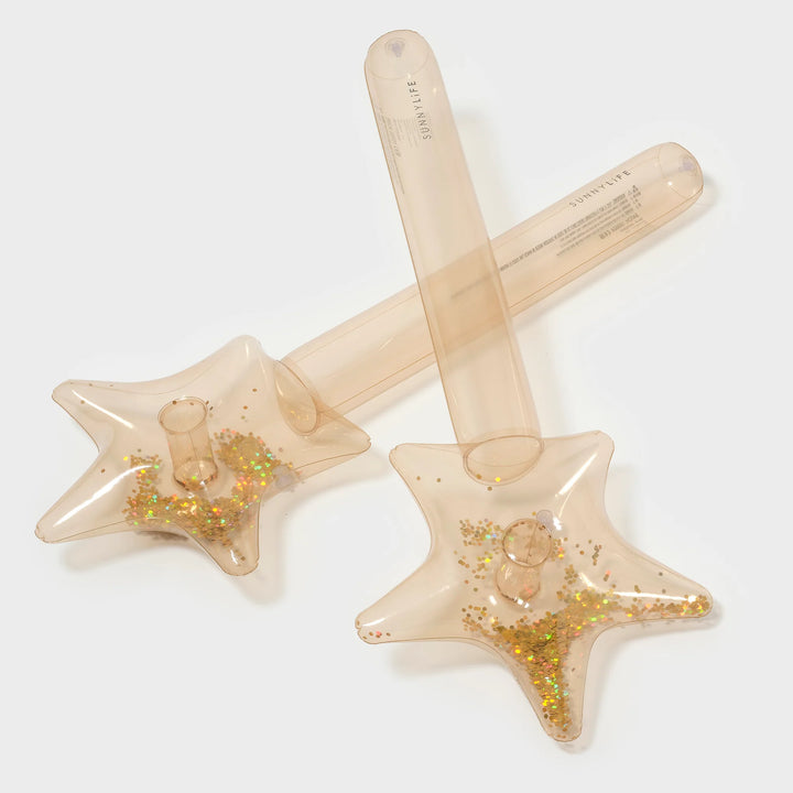 Sunnylife | Kids Inflatable Star Wand - Princess Swan Gold S2 | Shut the Front Door