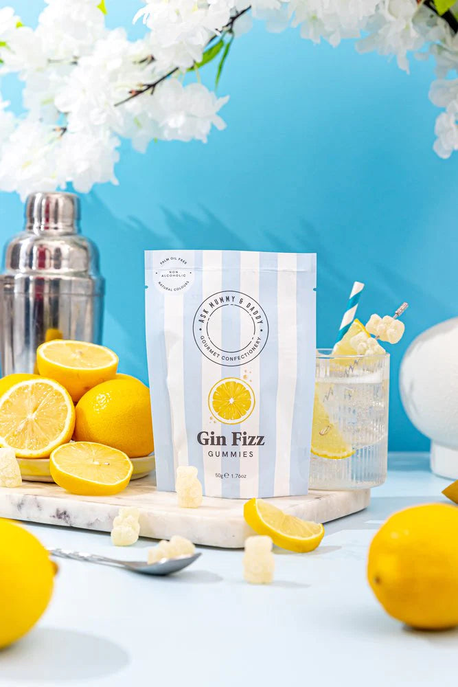 Ask Mummy & Daddy | Gin Fizz Gummies 50g | Shut the Front Door