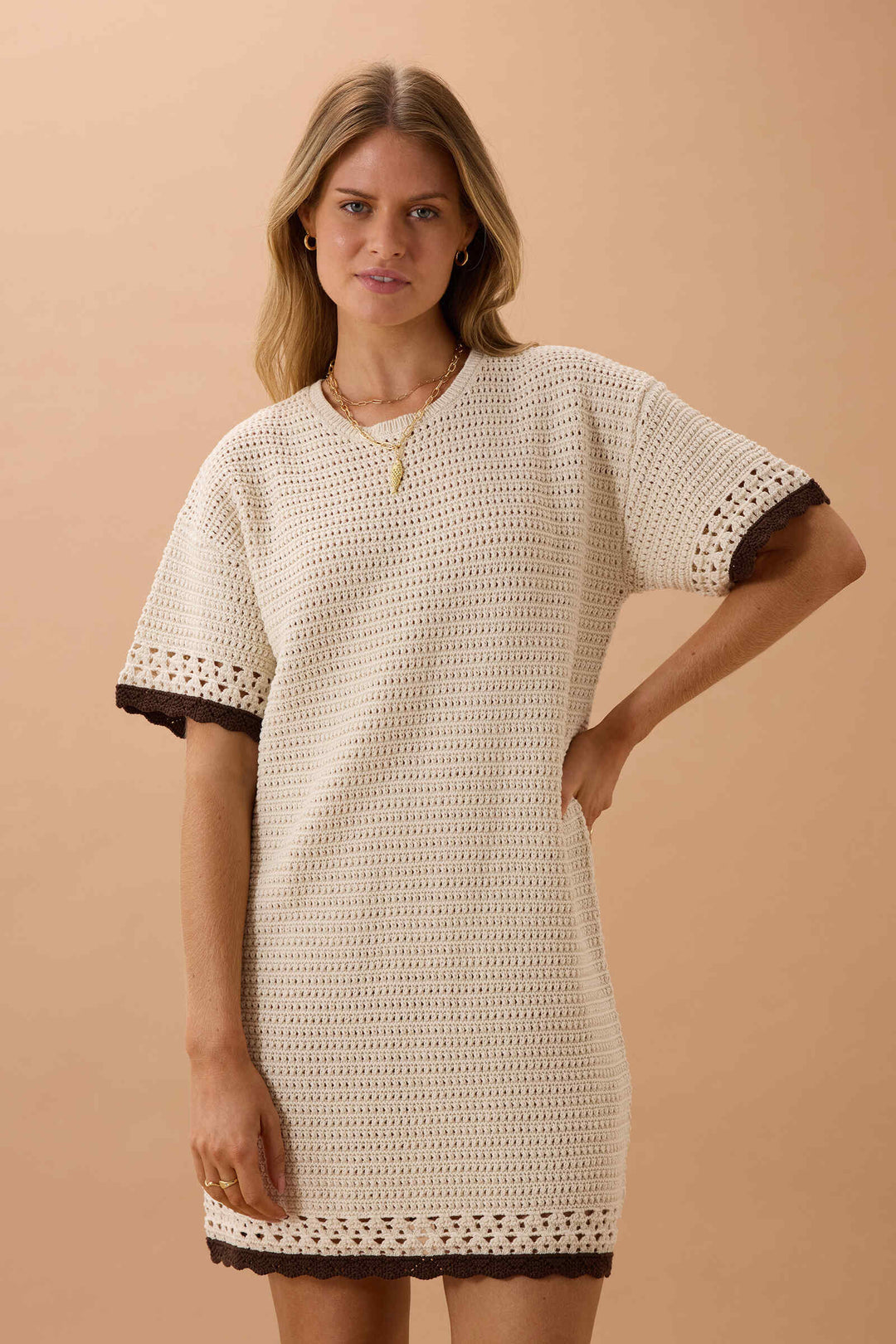 Bea Knit Mini Dress - Ecru
