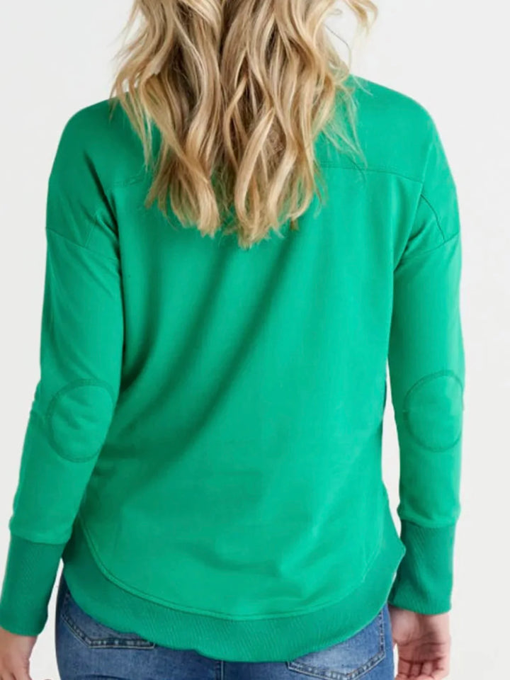 Betty Basics | Lucy French Terry Sweat - Jade | Shut the Front Door