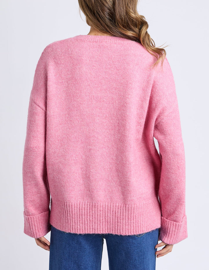 Elm Knitwear | Intersia Heart Knit - Quartz Pink | Shut the Front Door